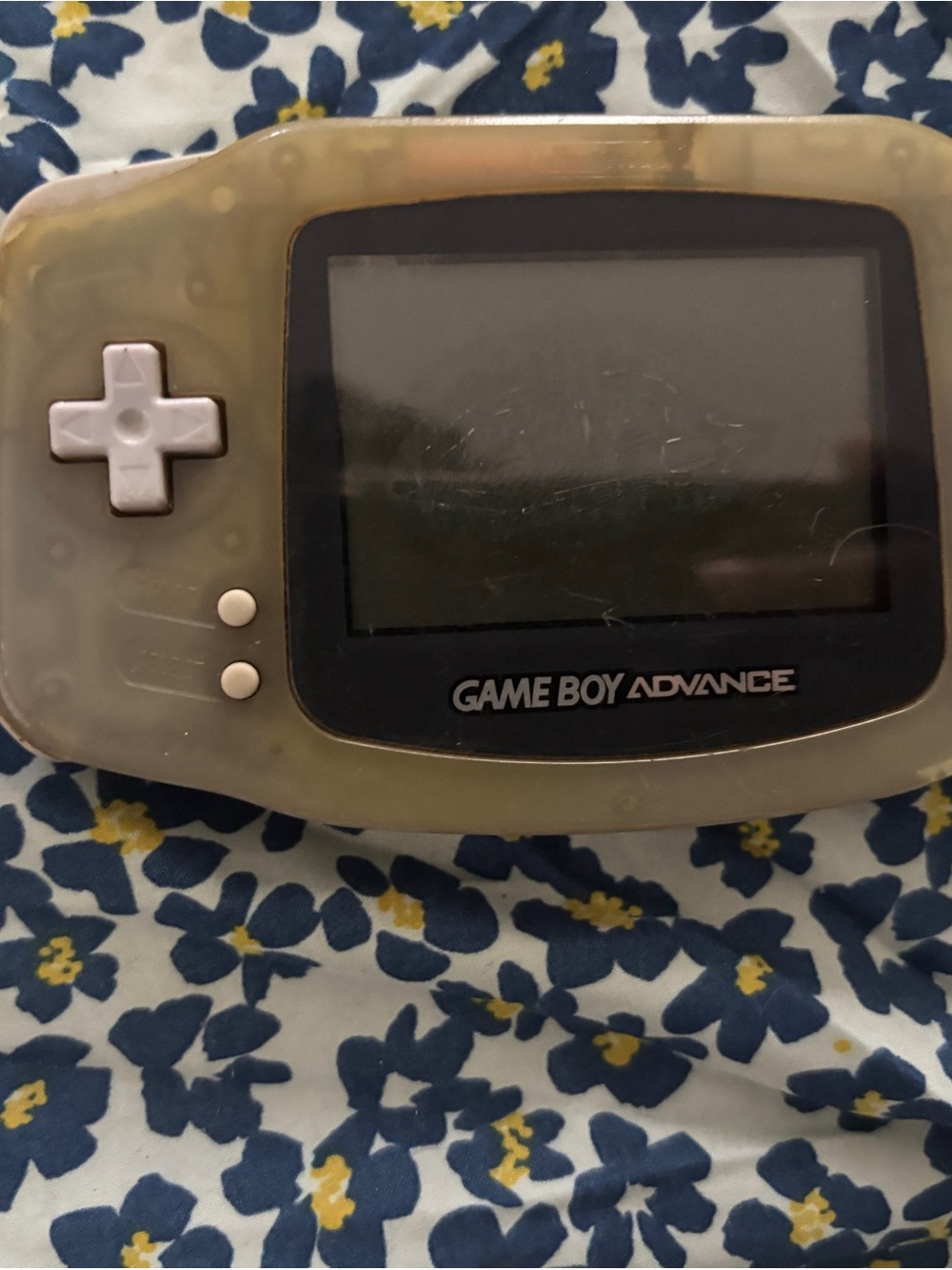 Nintendo Game Boy Advance Transparent Smoke with White Buttons